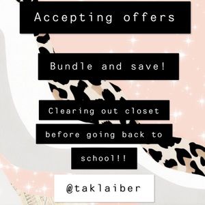 Accepting reasonable offers for any items!